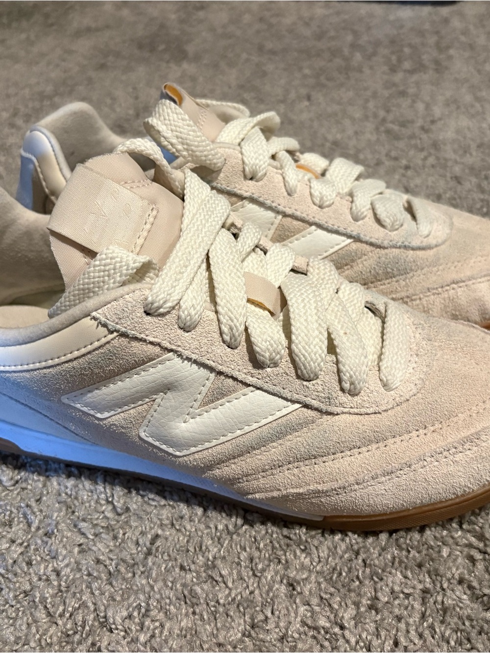 New Balance Women's Cream Suede Retro Sneakers